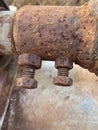 old rusty pipe in industry site Royalty Free Stock Photo