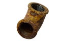 Old rusty pipe isolated on a white background Royalty Free Stock Photo