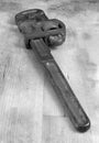 Old Rusty Pipe Wrench Royalty Free Stock Photo