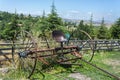 Old and rusty plow - Old fashioned agricultural plough Royalty Free Stock Photo