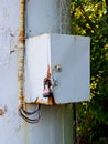 An old rusty power distribution box Royalty Free Stock Photo