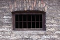 Old rusty prison window