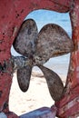 Old rusty propeller Royalty Free Stock Photo