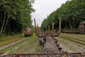 Old rusty railroad cars