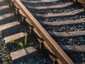 Old rusty railroad way.