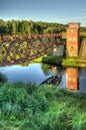 The old rusty railway bridge in Mazeikiai, Lithuania Royalty Free Stock Photo