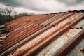 Old rusty roof. Generate ai Royalty Free Stock Photo