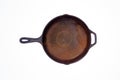 Old rusty round cast iron frying pan Royalty Free Stock Photo