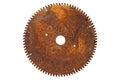 old rusty saw blade isolated on white background Royalty Free Stock Photo