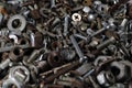Old rusty screw. Building waste. Royalty Free Stock Photo