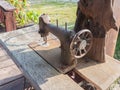 Old rusty sewing machine Royalty Free Stock Photo