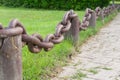 Old rusty ship anchor chain Royalty Free Stock Photo