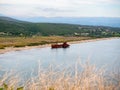 Shipwreck in a beach of Githeio,Greece Royalty Free Stock Photo