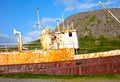 Old rusty shipwreck in Iceland Royalty Free Stock Photo