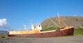 Old rusty shipwreck in Iceland Royalty Free Stock Photo