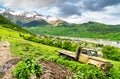 Old rusty soviet truck in Mestia, Georgia