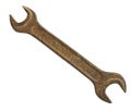 Old rusty spanner