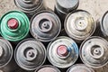 Old Rusty Spray Cans Royalty Free Stock Photo