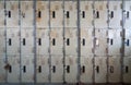 Old, rusty, stained lockers background Royalty Free Stock Photo