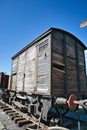 Old rusty steam locomotive wagons Royalty Free Stock Photo