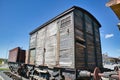 Old rusty steam locomotive wagons Royalty Free Stock Photo