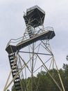 Old rusty steel forest fire lookout tower. Royalty Free Stock Photo