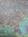 Old rusty surface. Scratched metal painted metal background. Dirty and Old metal texture background. Metal wallwith peeling pain Royalty Free Stock Photo