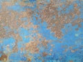 Old rusty surface. Scratched metal painted metal background. Dirty and Old metal texture background. Metal wallwith peeling pain Royalty Free Stock Photo