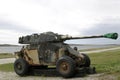 Old, rusty tank from Falkland war Royalty Free Stock Photo