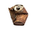 Old rusty tin can Royalty Free Stock Photo