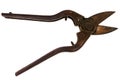 Old rusty tin snips Royalty Free Stock Photo