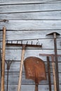 The old rusty tradition tools Royalty Free Stock Photo