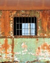 Old rusty train cars