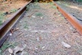 Old and rusty train rails in disuse Royalty Free Stock Photo