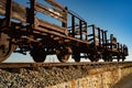Old and rusty train wagons in a sunny day Royalty Free Stock Photo