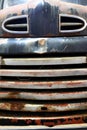 Old rusty truck hood grill Royalty Free Stock Photo