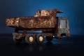 Old rusty truck metal toy Royalty Free Stock Photo