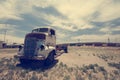Old Rusty truck parked along Route 66 Royalty Free Stock Photo