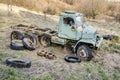 Old rusty truck, retro photo Royalty Free Stock Photo