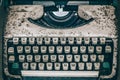 Old rusty typewriter. Royalty Free Stock Photo