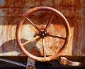 Old rusty valve on a train Royalty Free Stock Photo