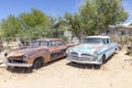 Old rusty vintage cars in Hackberry , Arizona, USA. Hackberry General Store is a popular museum of old Route 66 Royalty Free Stock Photo