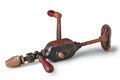 Old and rusty vintage drill hand operated Royalty Free Stock Photo