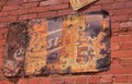 Old rusty vintage sign with Pepsi logo.