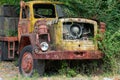 old rusty vintage truck wreck