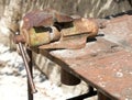 Old rusty vise Royalty Free Stock Photo