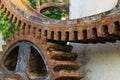 Old rusty waterwheel. Detail of the gears Royalty Free Stock Photo