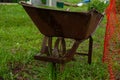 An old rusty wheelbarrow Royalty Free Stock Photo