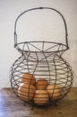Old rusty wire egg cup Royalty Free Stock Photo