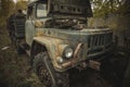 Old rusty wrecked car or truck Royalty Free Stock Photo